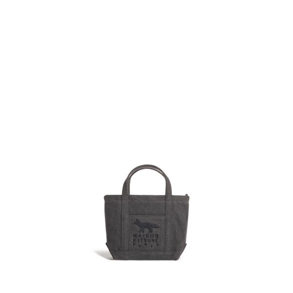 PROFILE FOX MINI TOTE -  WASHED BLACK  (MRUBT11WD4032) Maison Kitsune -Women-(メゾンキツネ)