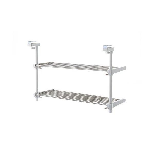 平安伸銅工業 吊戸棚用伸縮ステンレス吊り棚 棚2段 ステンレス 取付幅5990cm TK2