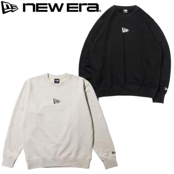 NEWERA ニューエラ 正規品 スウェット トレーナー フラッグロゴ メンズ レディース グレー オートミール 黒 ブラック 大きいサイズ M L XL LL XXL 3L