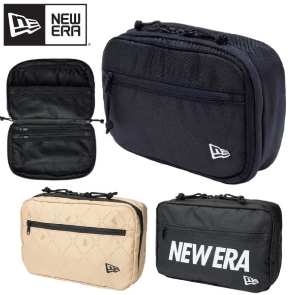 NEWERA ニューエラ 正規品 コスメポーチ マルチポーチ ケース 化粧ポーチ 小物入れ グッズ 小物 アクセサリー 多機能 収納 コンパクト 黒 ブラック ベージュ