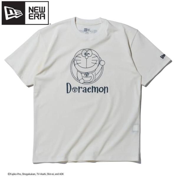 NEWERA ニューエラ 正規品 ドラえもん コラボ 半袖 Tシャツ 半袖Tシャツ ティーシャツ プリント ユニセックス メンズ レディース オフホワイト