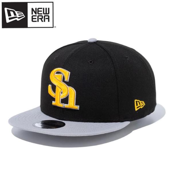 NEWERA ニューエラ 正規品 福岡 ソフトバンク ホークス Sh キャップ CAP 帽子 9FIFTY 野球 NPB プロ野球 黒 ブラック M/L