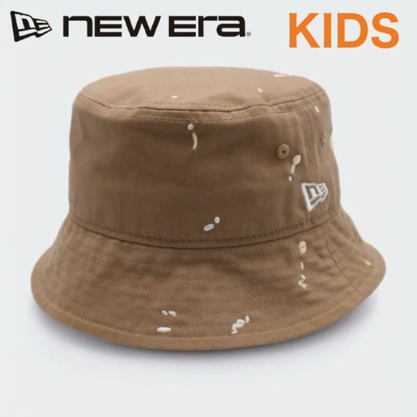 新品 NEWERA ニューエラ正規品 キッズ KIDS バケットハット バケハ 帽子 スプラッシュ 男の子 女の子 子供用 ベージュ M/L 54cm