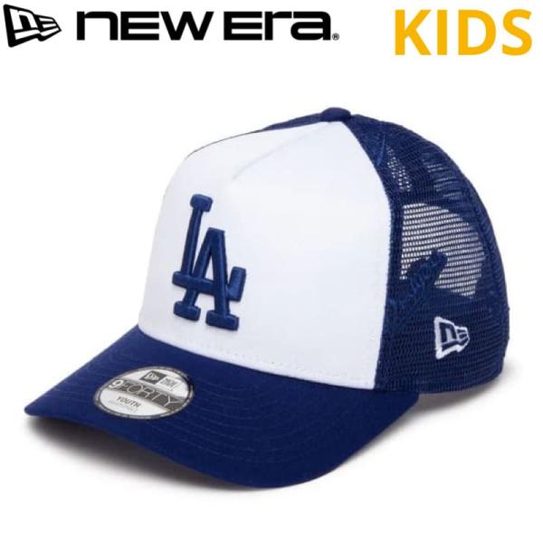 新品 NEWERA ニューエラ 正規品 キッズ ユース ロサンゼルス ドジャース LA メッシュキャップ CAP 帽子 子供用 青 ブルー 14392031