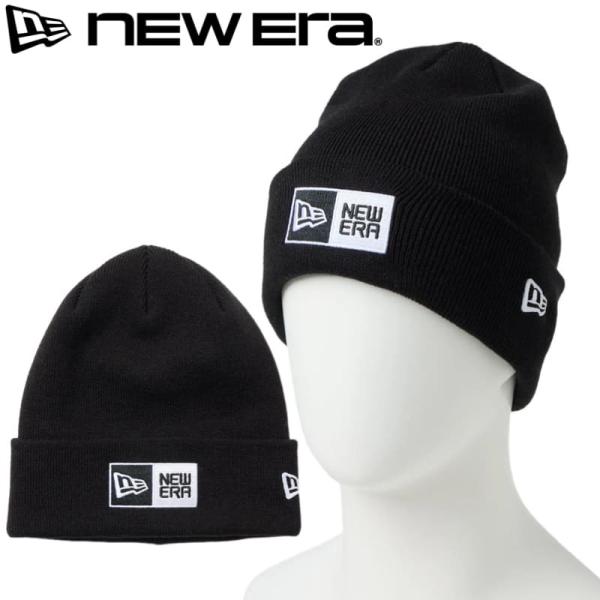 【NEW ERA】ニューエラ＊ニット帽＊ビーニー＊黒＊ロゴ刺繍 def-store_10002479