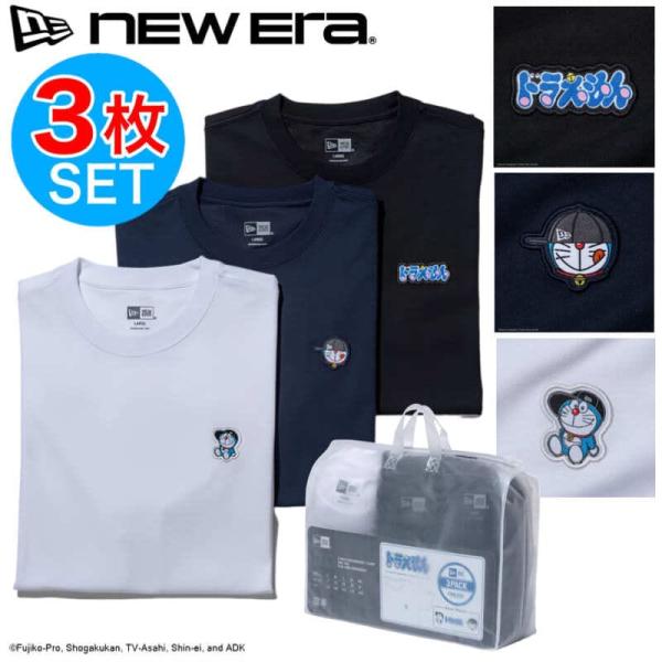 NEWERA ニューエラ 正規品 ドラえもん コラボ 半袖 Tシャツ 半袖Tシャツ ティーシャツ 3枚 セット ワッペン メンズ レディース S M L XL LL 2L XXL 3L 14935374