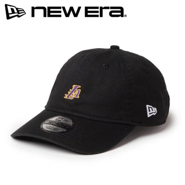 新品 NEWERA ニューエラ 正規品 ロサンゼルス レイカーズ LA キャップ CAP 帽子 NBA バスケット 刺繍 黒 ブラック 14942674 M/L
