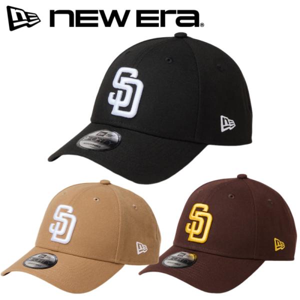 NEWERA ニューエラ 正規品 サンディエゴ パドレス キャップ CAP 帽子 9FORTY MLB 野球 ロゴ 刺繍 カーキ ベージュ ブラウン ブラック