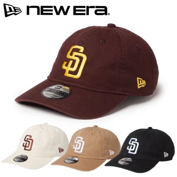 NEWERA ニューエラ 正規品 サンディエゴ パドレス キャップ CAP 帽子 9TWENTY MLB ロゴ 刺繍 アイボリー ベージュ ブラウン ブラック M/L