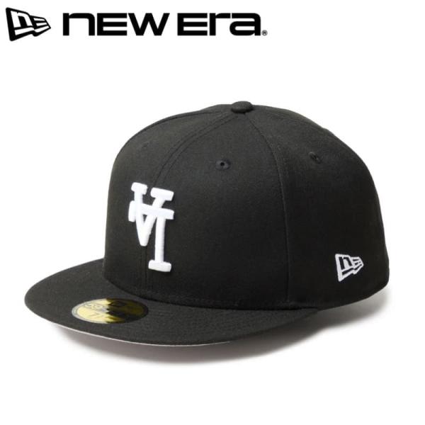 NEWERA ニューエラ 正規品 ロサンゼルス ドジャース LA キャップ CAP 帽子 59FIFTY アップサイドダウン ロゴ 逆さ メンズ レディース 黒 ブラック 14745372