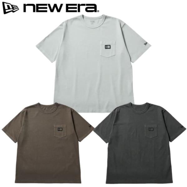 NEWERA ニューエラ 正規品 半袖 Tシャツ ティーシャツ 半袖Tシャツ ポケット ポケT メンズ レディース グレー チャコール ブラウン 14856684 14856685 14856686