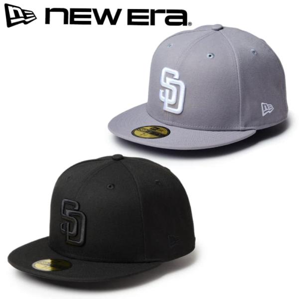 NEWERA ニューエラ 正規品 サンディエゴ パドレス SD 59FIFTY CAP キャップ 帽子 刺繍 ロゴ MLB 野球 グレー 黒 ブラック 14942683 149426834