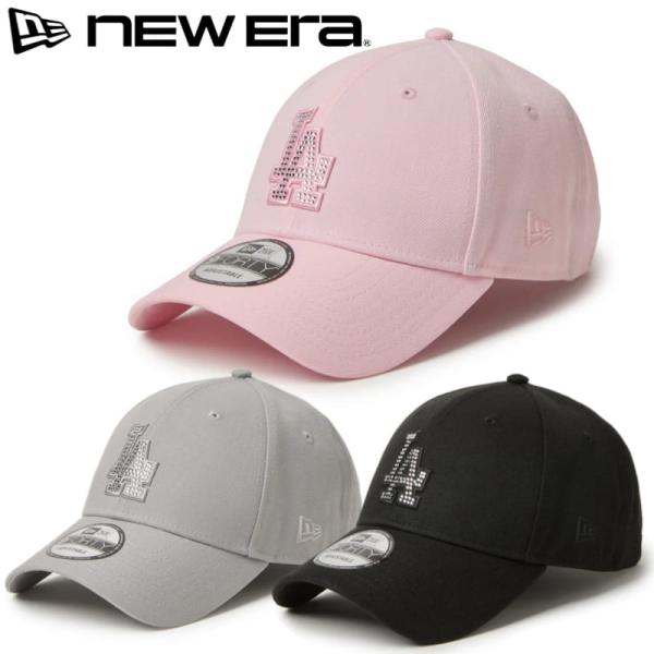 NEWERA ニューエラ 正規品 キャップ CAP 帽子 ラインストーン ロサンゼルス ドジャース LA 9FORTY メンズ レディース ピンク グレー ブラック