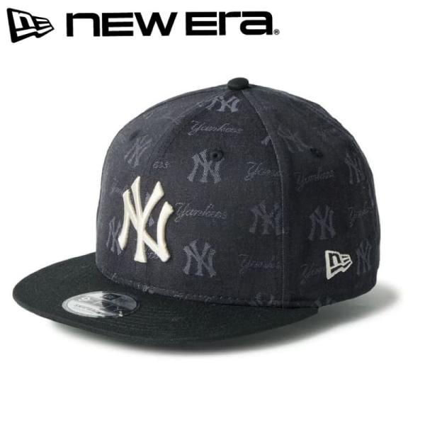 新品 NEWERA ニューエラ 正規品 ニューヨーク ヤンキース NY キャップ CAP 帽子 9FIFTY モノグラム MLB ブラック 14744812 M/L