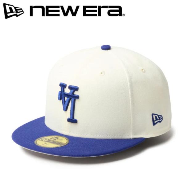 NEWERA ニューエラ 正規品 ロサンゼルス ドジャース LA キャップ CAP 帽子 59FIFTY アップサイドダウン ロゴ 逆さ 白 ホワイト 青 ブルー 14745160