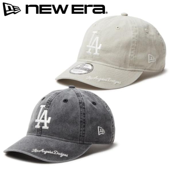 NEWERA ニューエラ 正規品 キャップ 帽子 ロサンゼルス ドジャース LA バイザーロゴ 刺繍 9THIRTY クローム ホワイト ブラック 14388706 14388707 M/L