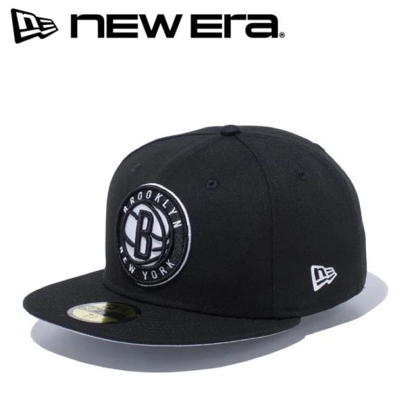 NEWERA ニューエラ 正規品 ブルックリン ネッツ Brooklyn Nets キャップ CAP 帽子 59FIFTY ロゴ NBA バスケ ユニセックス 黒 ブラック 14525229