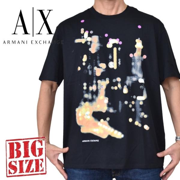 大きいサイズ メンズ A/X ARMANI EXCHANGE アルマーニエクスチェンジ クルーネック 半袖Ｔシャツ グラフィック REGULAR FIT PLUS XL