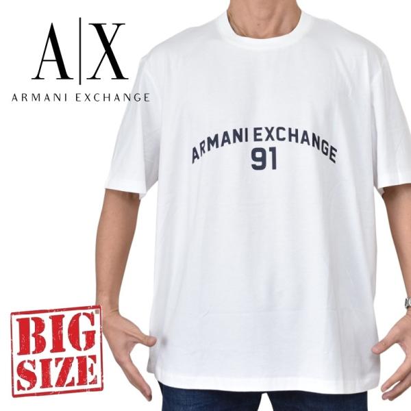 大きいサイズ メンズ A/X ARMANI EXCHANGE アルマーニエクスチェンジ クルーネック 半袖Ｔシャツ グラフィック REGULAR FIT PLUS XXL