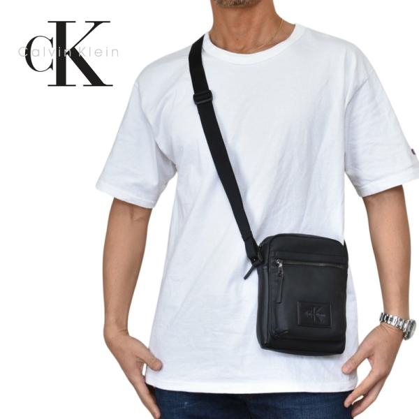 CK カルバンクラインジーンズ CALVIN KLEIN Jeans ショルダーバッグ クロスボディバッグ ポーチ サコッシュ フェイクレザー メンズ レディース USA直輸入