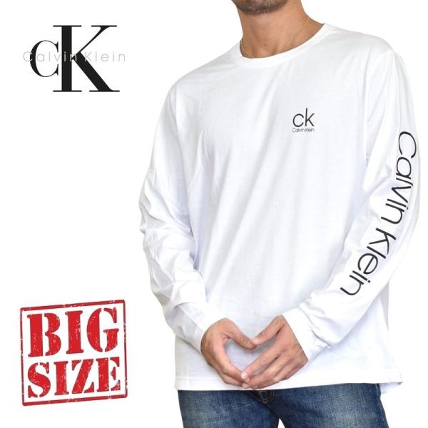 大きいサイズ メンズ Ck Calvin Klein カルバンクライン クルーネック 長袖ｔシャツ ロンｔ 白 Xl Xxl M便 1 1 Buyee 日本代购平台 产品购物网站大全 Buyee一站式代购 Bot Online
