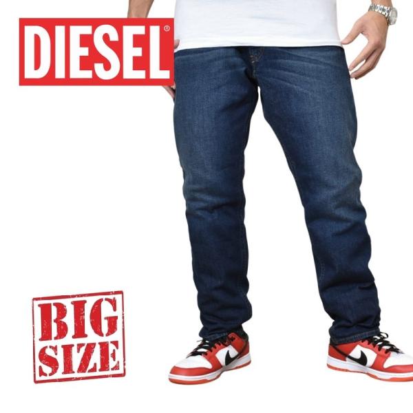 SALE 大きいサイズ メンズ DIESEL ディーゼル SLIM スリム ジーンズ デニムパンツ ストレッチ THOMMER 009HN STRETCH ウォッシュ ユーズド加工 40インチ