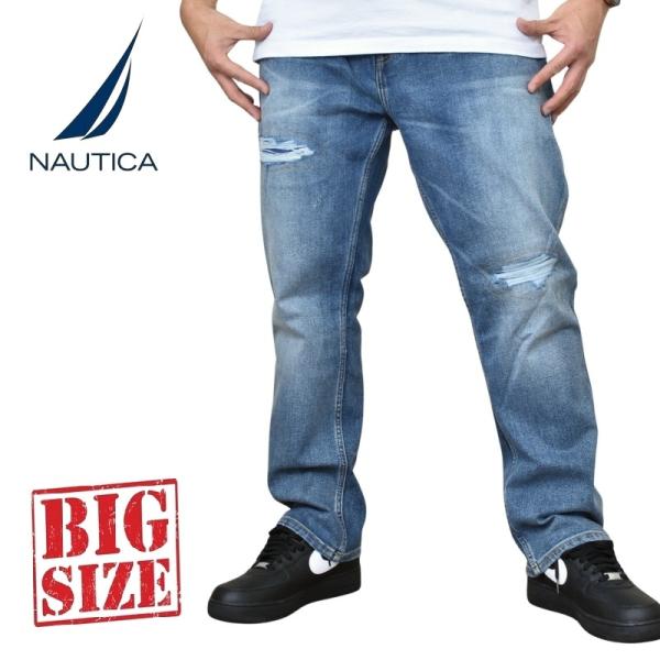 大きいサイズ メンズ NAUTICA ノーティカ ジーパン デニム ジーンズ ストレート sustainably crafted straight fit denim 40インチ