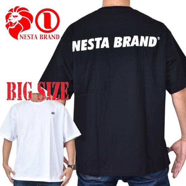 大きいサイズ メンズ ネスタブランド NESTA BRAND 半袖Tシャツ ベーシック ネスタ ロゴ XXL