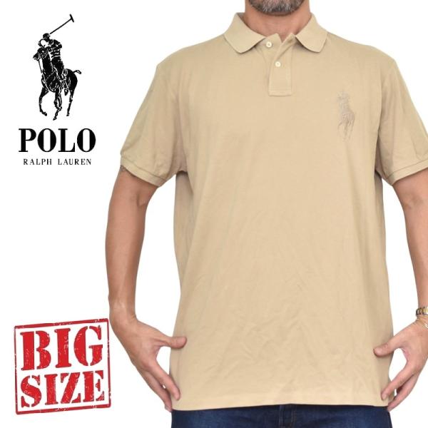 SALE 大きいサイズ メンズ ポロラルフローレン POLO RALPH LAUREN ビッグポニー 鹿の子 半袖ポロシャツ custom slm fit XL
