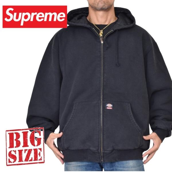 Supreme 黒 フーディ　Lサイズ シュプリーム パーカー フーディー ブラック メンズ レディース ユニ