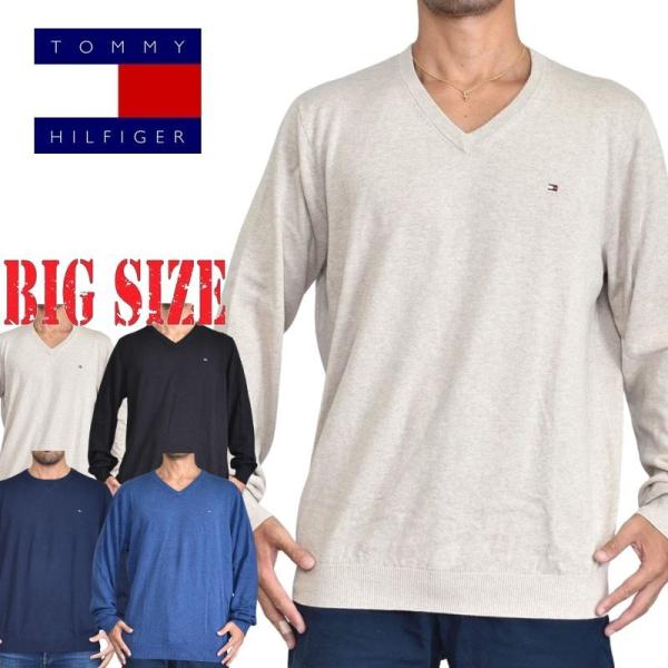 SALE 大きいサイズメンズ TOMMY HILFIGER トミーヒルフィガー Ｖネック