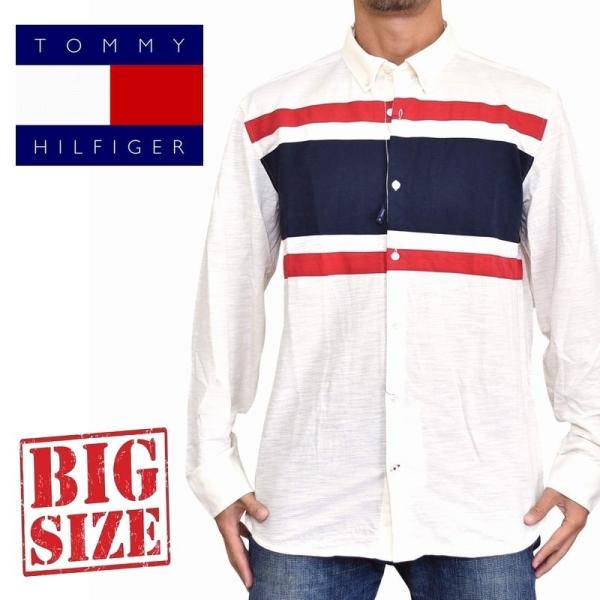 店舗受取り 長袖 大きいサイズメンズ ボタンダウン トミーヒルフィガー シャツ Xximv Xxl Xl Tommy Hilfiger オンラインネットワーク Teris Bet Fr