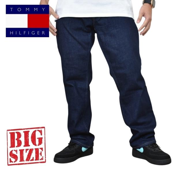 大きいサイズメンズ TOMMY HILFIGER トミーヒルフィガー デニムパンツ ジーンズ ジーパン STRAIGHT ストレート 40インチ