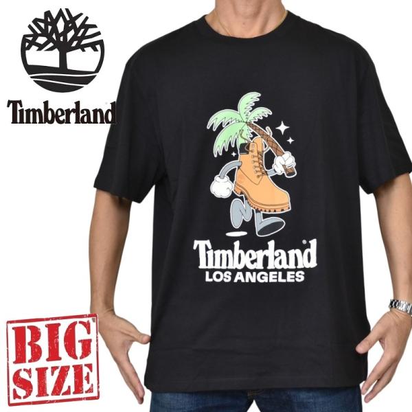 大きいサイズ メンズ Timberland ティンバーランド 半袖Ｔシャツ イエローブーツ キャラクター プリント ブラック アメカジ ストリート USAモデル XL XXL XXXL