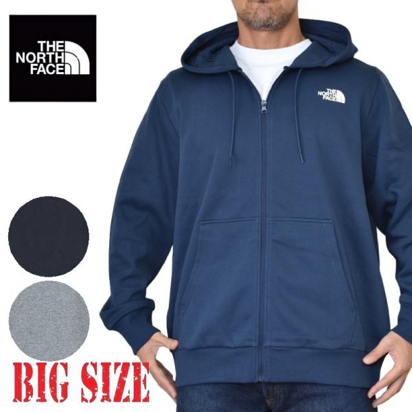 大きいサイズ メンズ ノースフェイス フルジップ パーカー ワンポイント 黒 グレー ヨーロッパモデル THE NORTH FACE SIMPLEDOME FULL ZIP HOODIE XL XXL