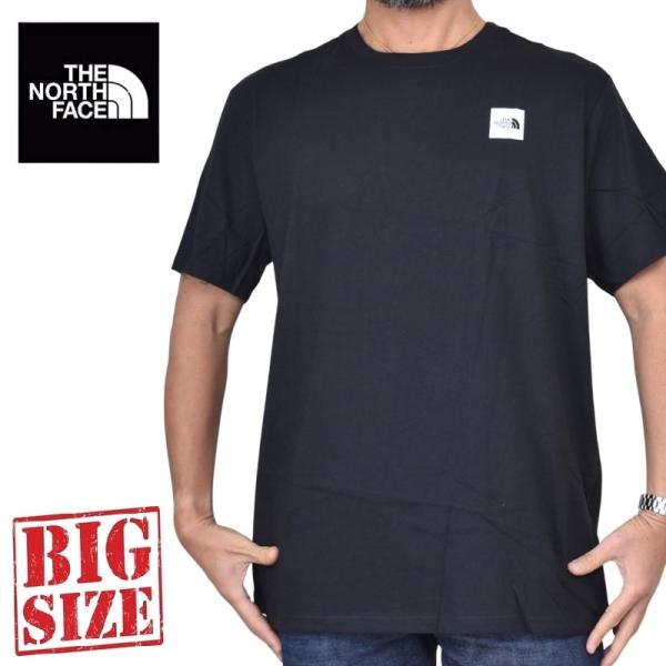 SALE 大きいサイズ メンズ ノースフェイス THE NORTH FACE 半袖 Ｔシャツ プリント S/S BOX LOGO TEE  黒 ブラック USAモデル XL XXL XXXL