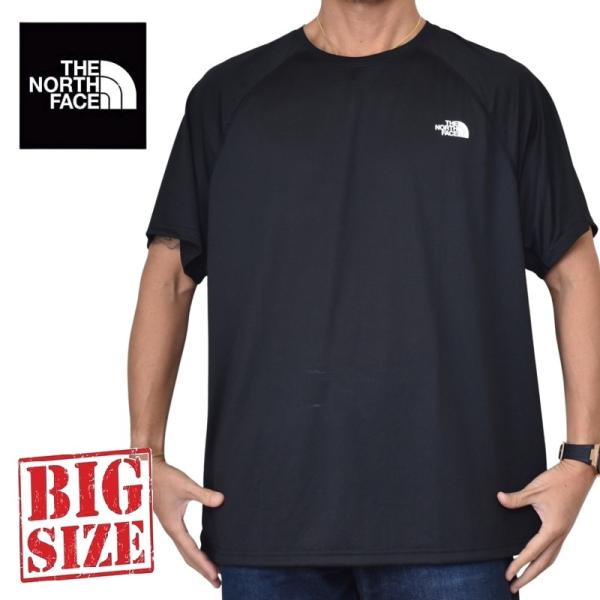 大きいサイズ メンズ ノースフェイス THE NORTH FACE 半袖 Ｔシャツ ワンポイントプリント 黒 ブラック ジムウエア 速乾 BREEZE SHORT SLEEVE TEE USAモデル XXL