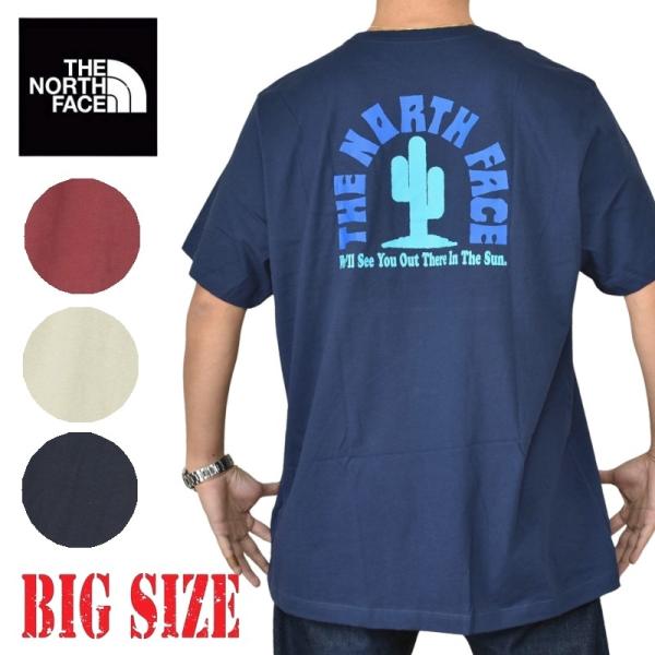 大きいサイズ メンズ ノースフェイス THE NORTH FACE 半袖 Ｔシャツ プリント S/S Public Lands Cactus Tee USAモデル XL XXL