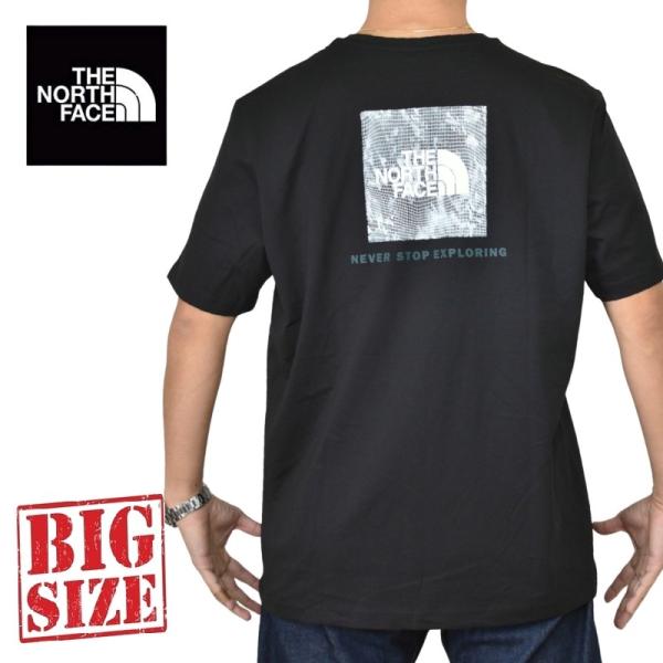 大きいサイズ メンズ ノースフェイス THE NORTH FACE 半袖 Ｔシャツ プリント S/S BOX NSE TAILGRID TEE USAモデル XL XXL