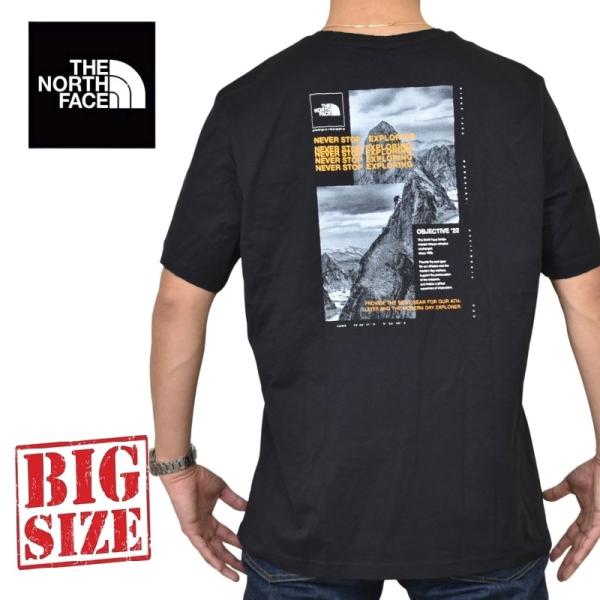 大きいサイズ メンズ ノースフェイス THE NORTH FACE 半袖 Ｔシャツ プリント USAモデル S/S COLLAGE TEE XL XXL