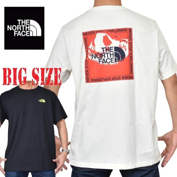 大きいサイズ メンズ ノースフェイス THE NORTH FACE 半袖 Ｔシャツ プリント USAモデル Stay Exploring Regular Short-Sleeve Tee XL XXL XXXL
