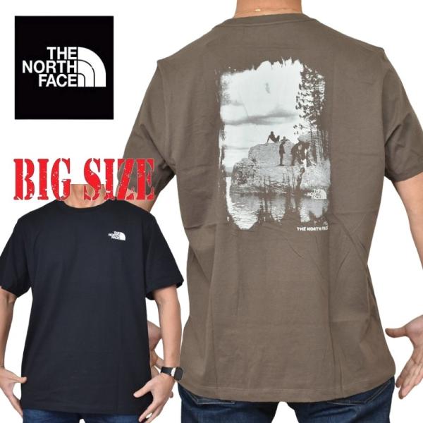 大きいサイズ メンズ ノースフェイス THE NORTH FACE 半袖 Ｔシャツ プリント Evolution Nature Exposure Short-Sleeve Tee USAモデル XL XXL XXXL