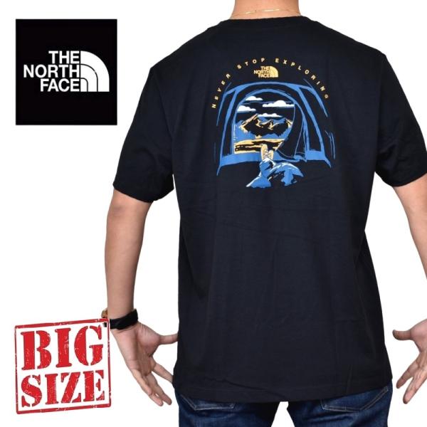 大きいサイズ メンズ ノースフェイス THE NORTH FACE 半袖 Ｔシャツ プリント Evolution Tent Short-Sleeve Tee USAモデル XL XXL XXXL