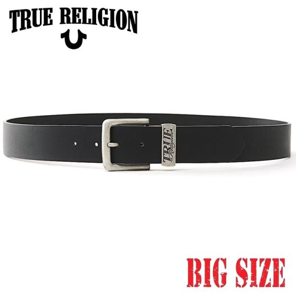 大きいサイズ メンズ TRUE RELIGION トゥルーレリジョン BUCKLE BELT ベルト アイコン ホースシュー ロゴバックル 40 42インチ