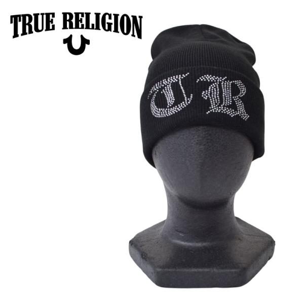 TRUE RELIGION トゥルーレリジョン crystal logo beanie クリスタル ラインストーン ビーニー ニット帽子 メンズ レディース ユニセックス