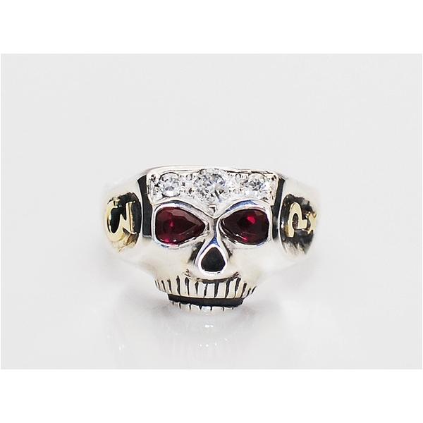 【在庫あり即納/送料無料】FLASH POINT (フラッシュポイント ) JIM SKULL RING JOHNNY DEPP MODEL C472/RUBY