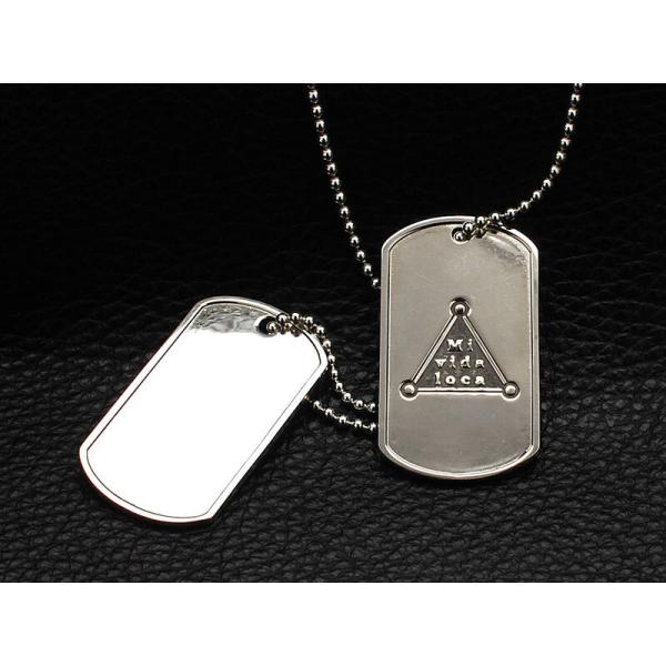 【納期2週間】裏面刻印可能 DEFiプレミアムドッグタグネックレス TATTOOシリーズ Mi vida loca/W Plate シルバー925を贅沢に使用 高級感