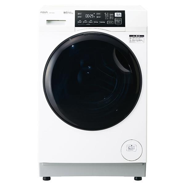 まっ直ぐドラム AQUA アクア (左開き) ドラム式洗濯乾燥機 AQW-D8A-L(W