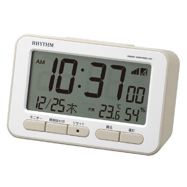他サイト： リズム フィットウェーブD234 電波デジタル目覚まし時計 RHYTHM ベージュ 8RZ234SR38 (納期目安2-3週間)の商品画像