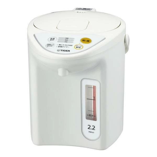 タイガー マイコン電動ポット (2.2L) PDR-G221/W ホワイト タイガー マイコン電動ポット (2.2L) PDR-G221/W ホワイト